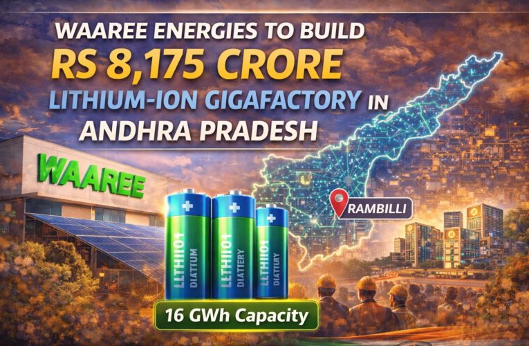 Waaree Energies to Invest ₹8,175 Crore in 16 GWh Lithium-Ion Gigafactory in Andhra Pradesh