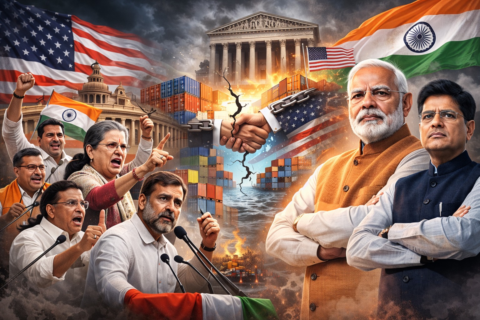 Opposition Targets Centre After US Court Curbs Trump Tariffs; Trade Deal Sparks Fresh Political Row