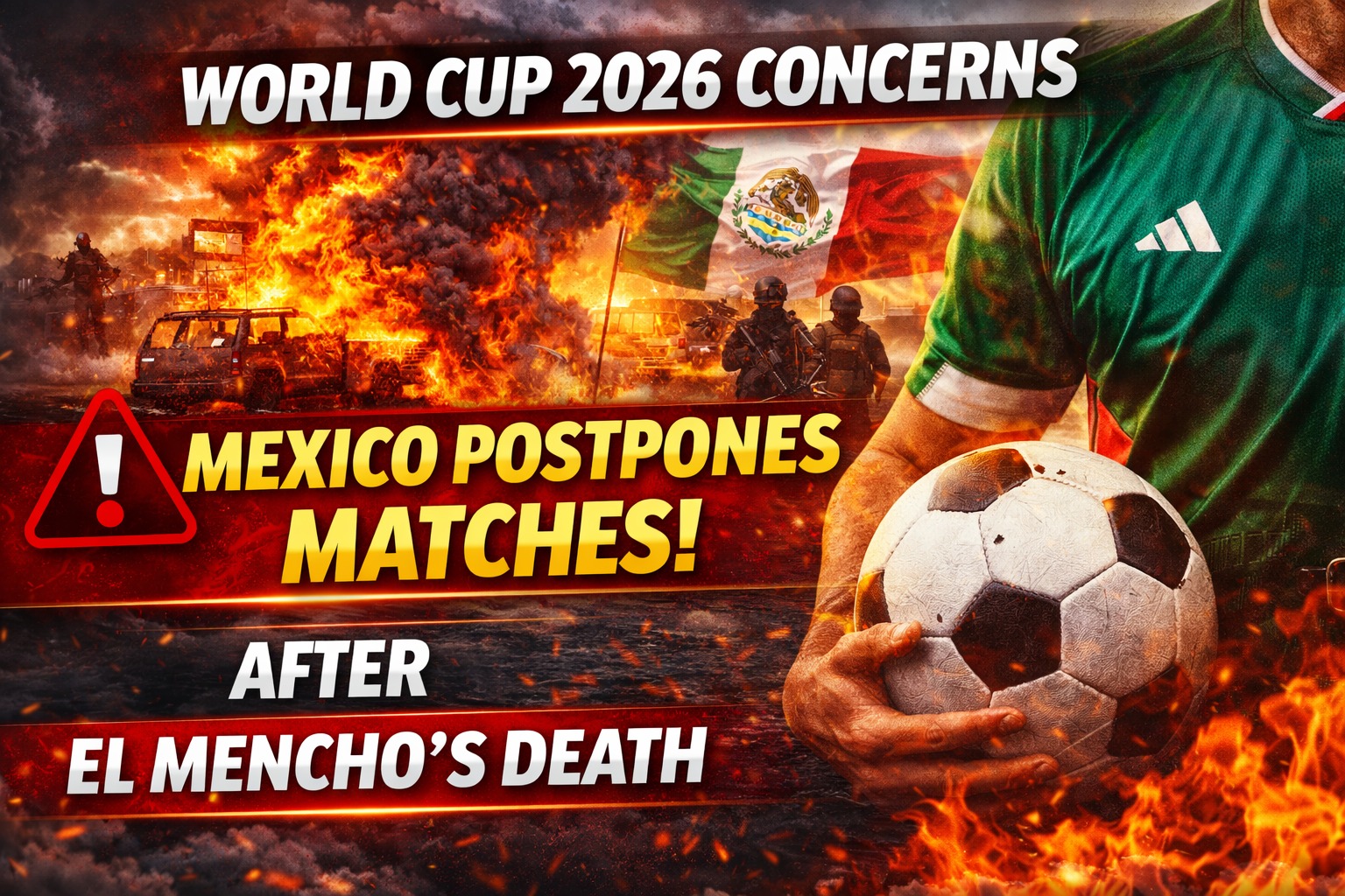 World Cup 2026 Concerns Rise as Mexico Postpones Football Matches After El Mencho’s Death