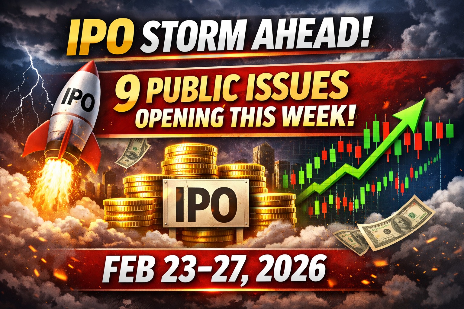 IPO Storm Ahead! 9 Public Issues Opening This Week (Feb 23–27, 2026)