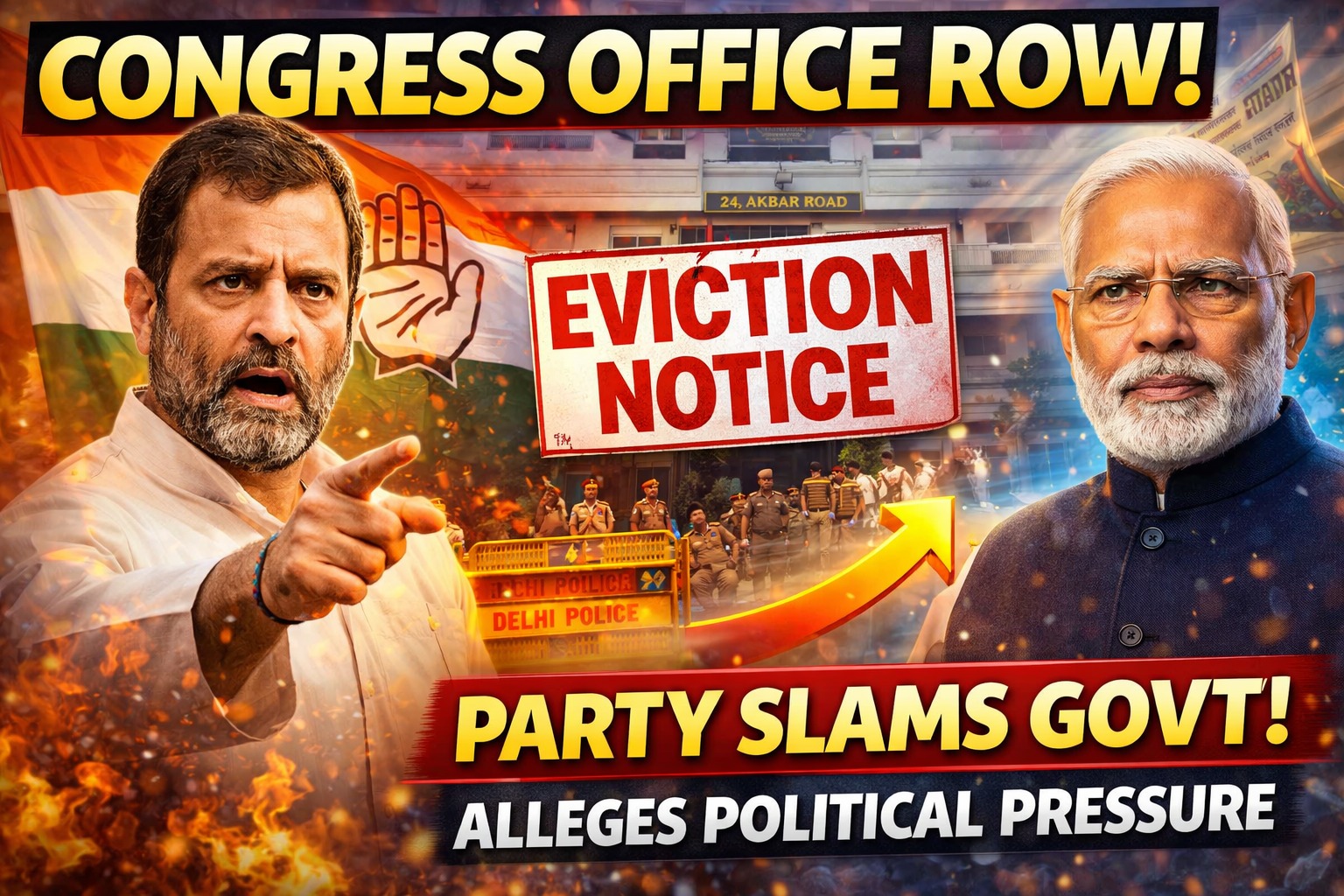 Congress Akbar Road Office Row Party Slams Govt Over Eviction Notice, Alleges Political Pressure