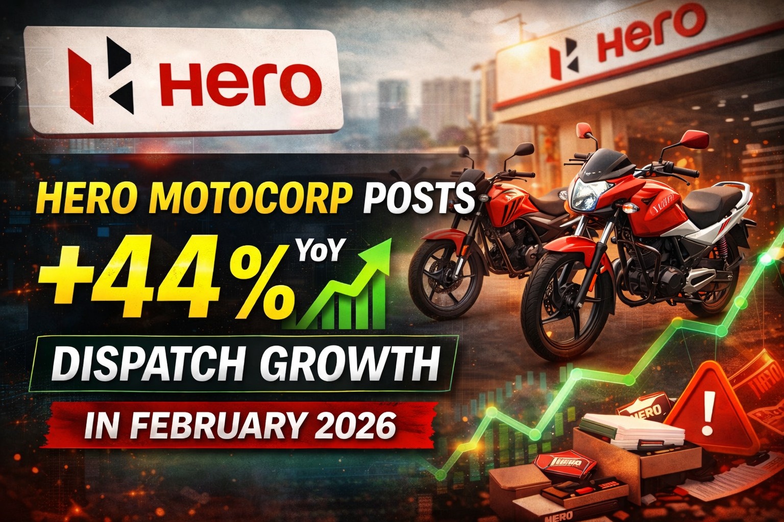 Hero MotoCorp Posts 44% YoY Dispatch Growth in February 2026
