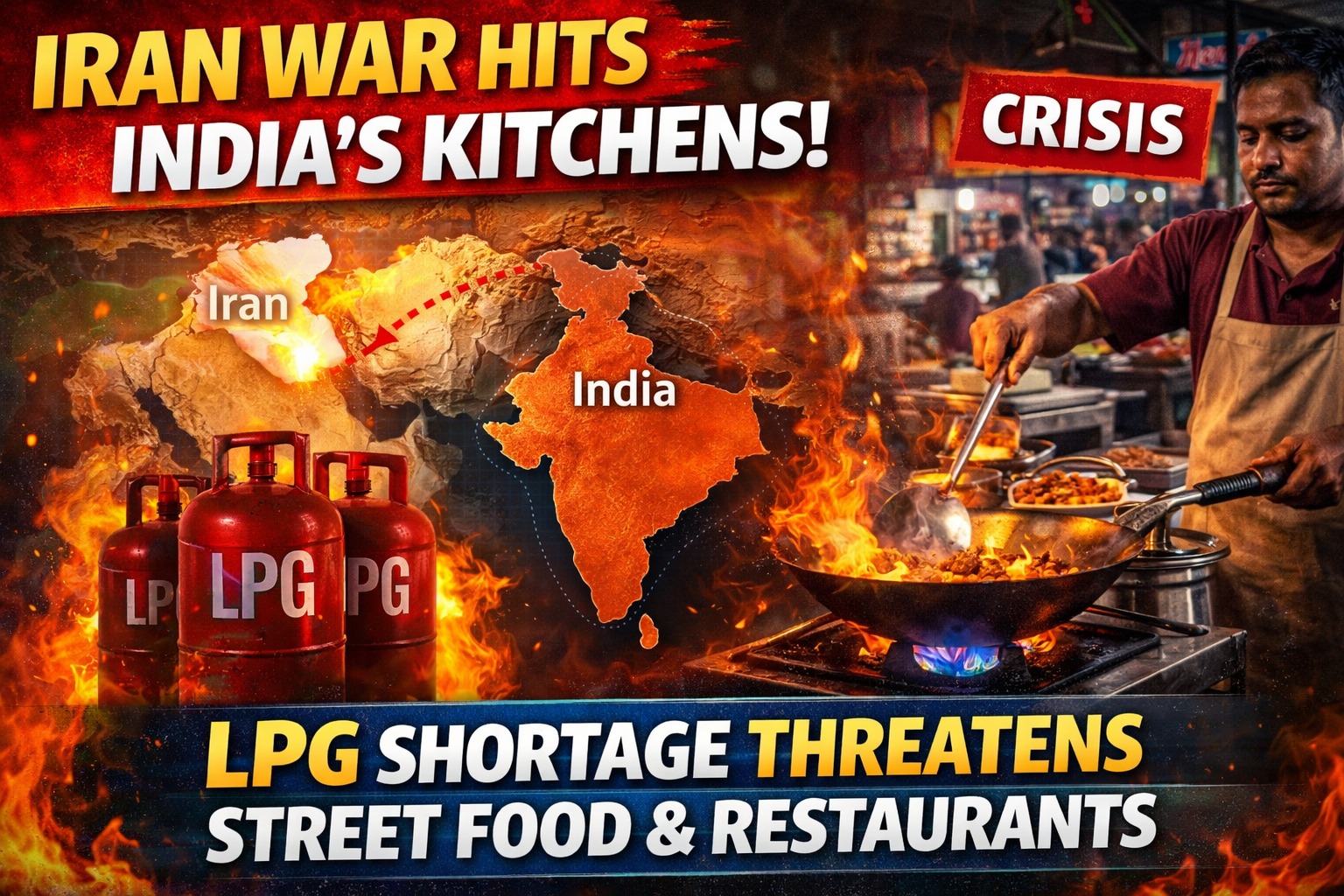 Iran Conflict Sparks LPG Shortage in India, Threatening Street Food and Restaurant Operations