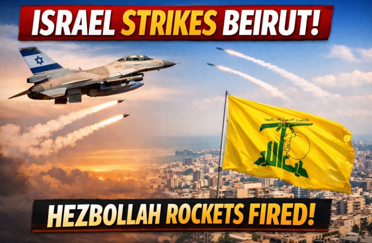 Israel Launches Airstrikes on Beirut After Hezbollah Rocket Fire Toward Haifa