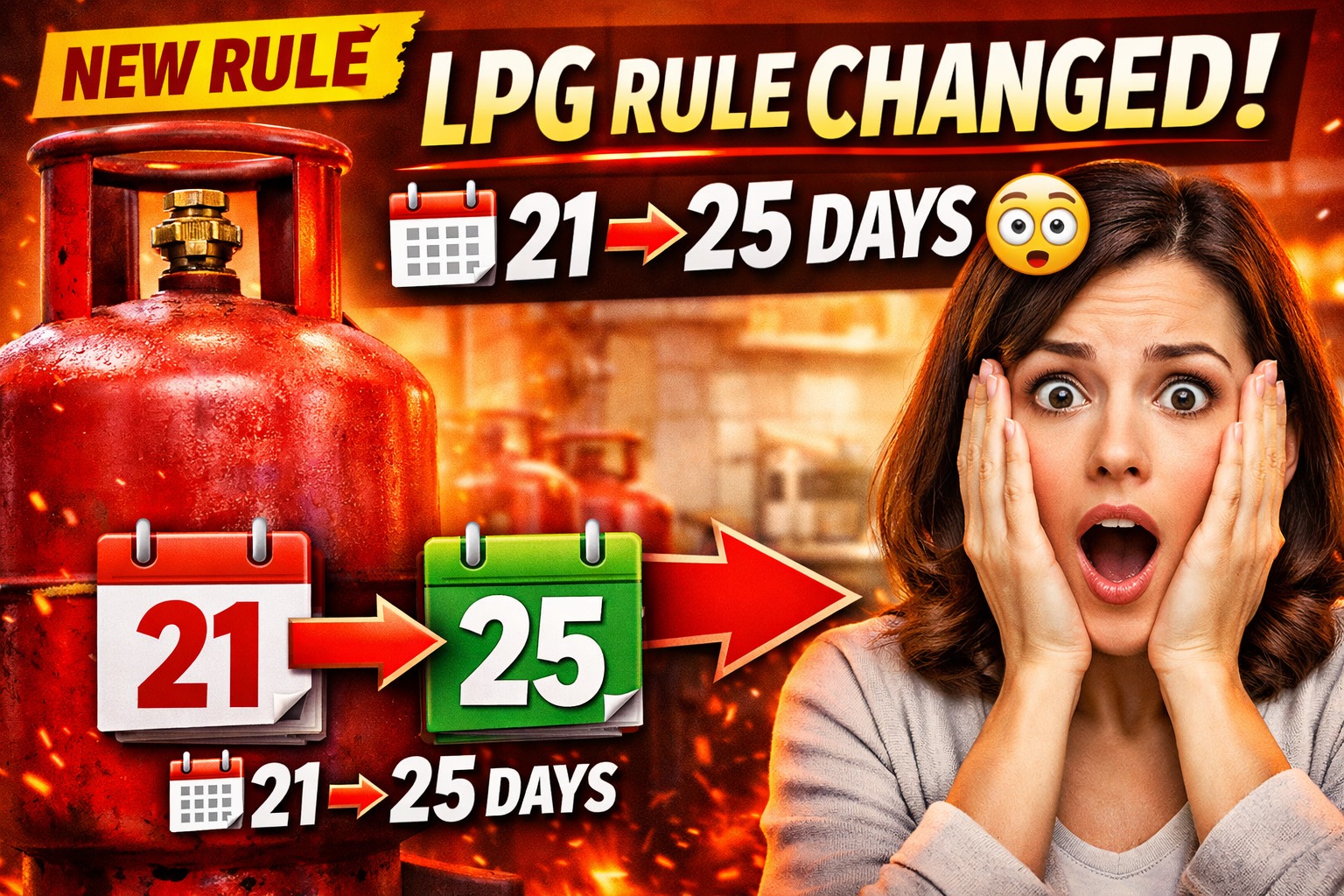 LPG Booking Interval Raised to 25 Days from 21 Days as Government Tightens Supply Management