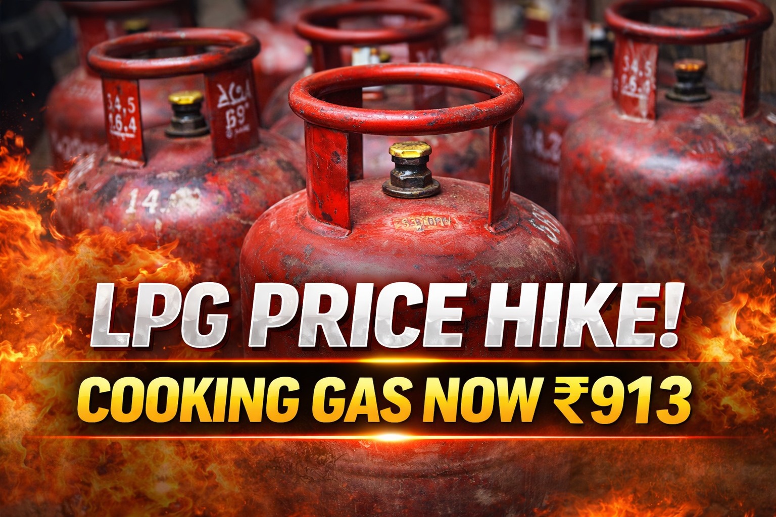 LPG Cylinder Prices Hiked Again Cooking Gas Now ₹913 in Delhi