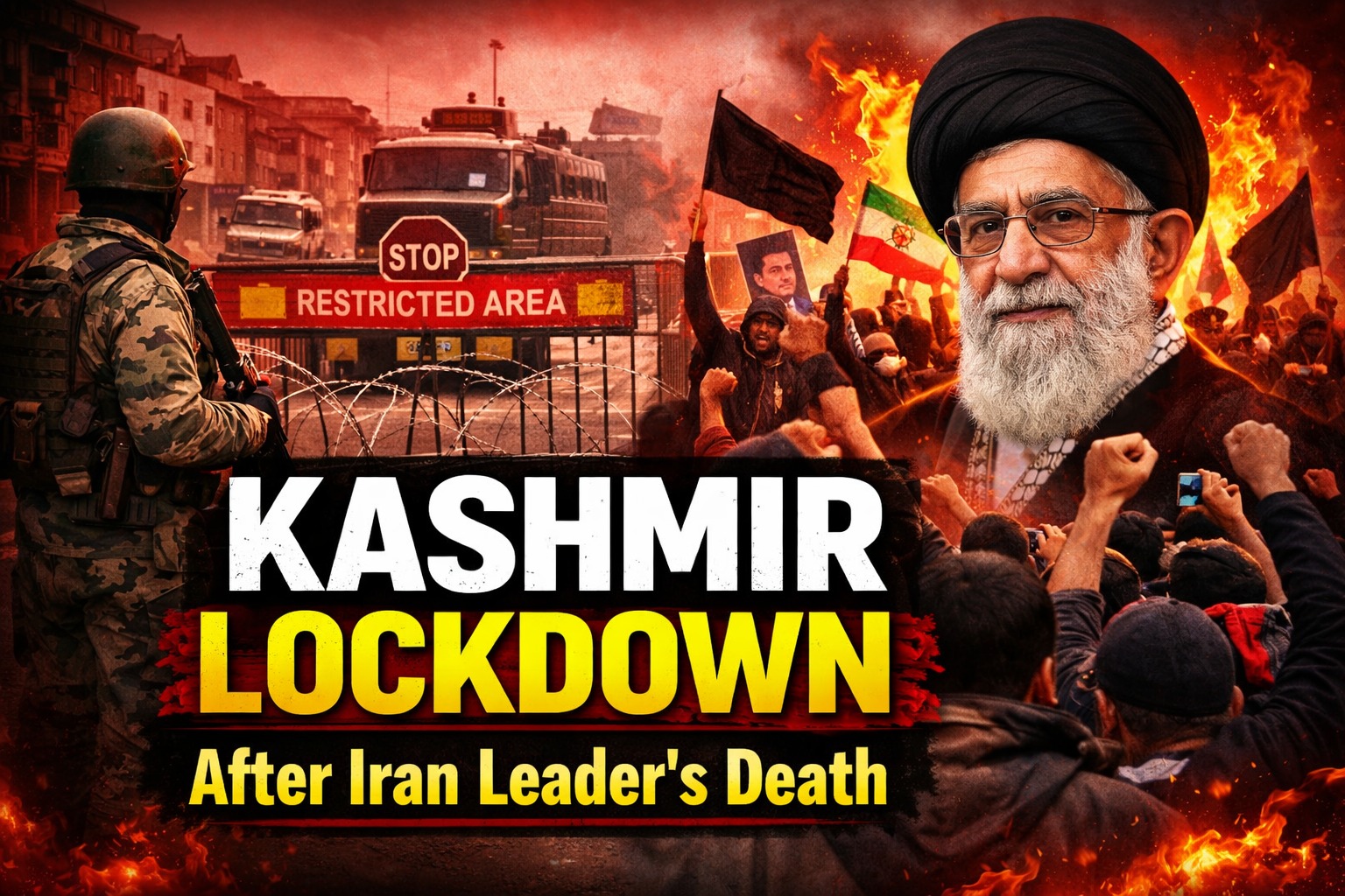 Security Restrictions Imposed in Kashmir Following Protests Over Killing of Iran’s Supreme Leader