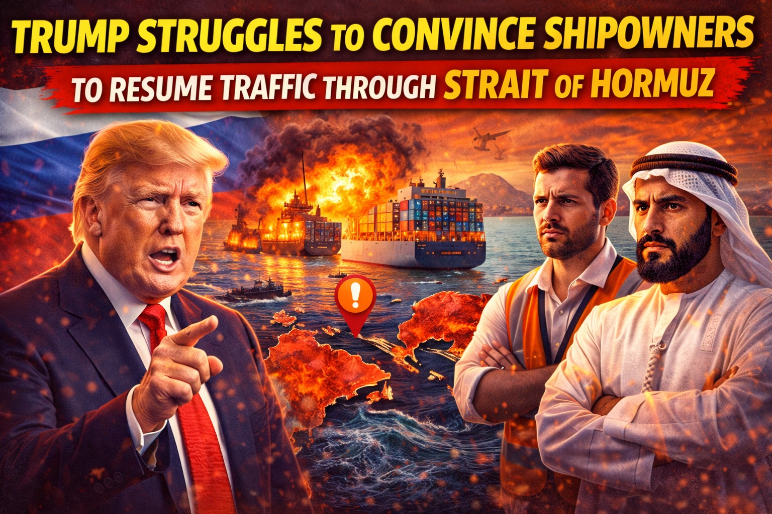 Trump Struggles to Convince Shipowners to Resume Traffic Through Strait of Hormuz