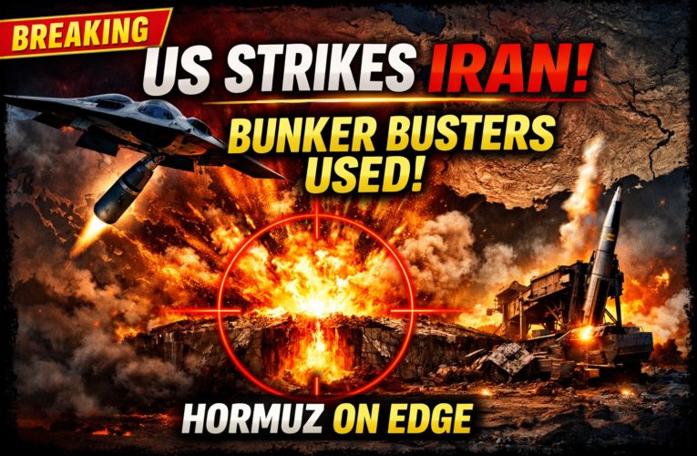 US Launches Powerful “Bunker Buster” Strikes on Iranian Missile Sites Near Strait of Hormuz