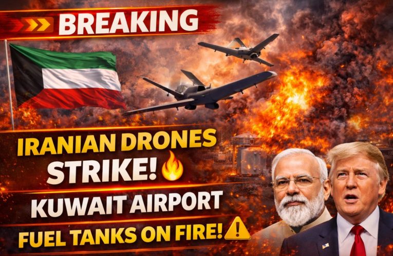 Escalation in Gulf as Iranian Drones Strike Kuwait Airport Fuel Tanks Sparking Fire; Moroccan Contractor with UAE Forces Killed in Bahrain Missile Attack Amid Ongoing West Asia Conflict