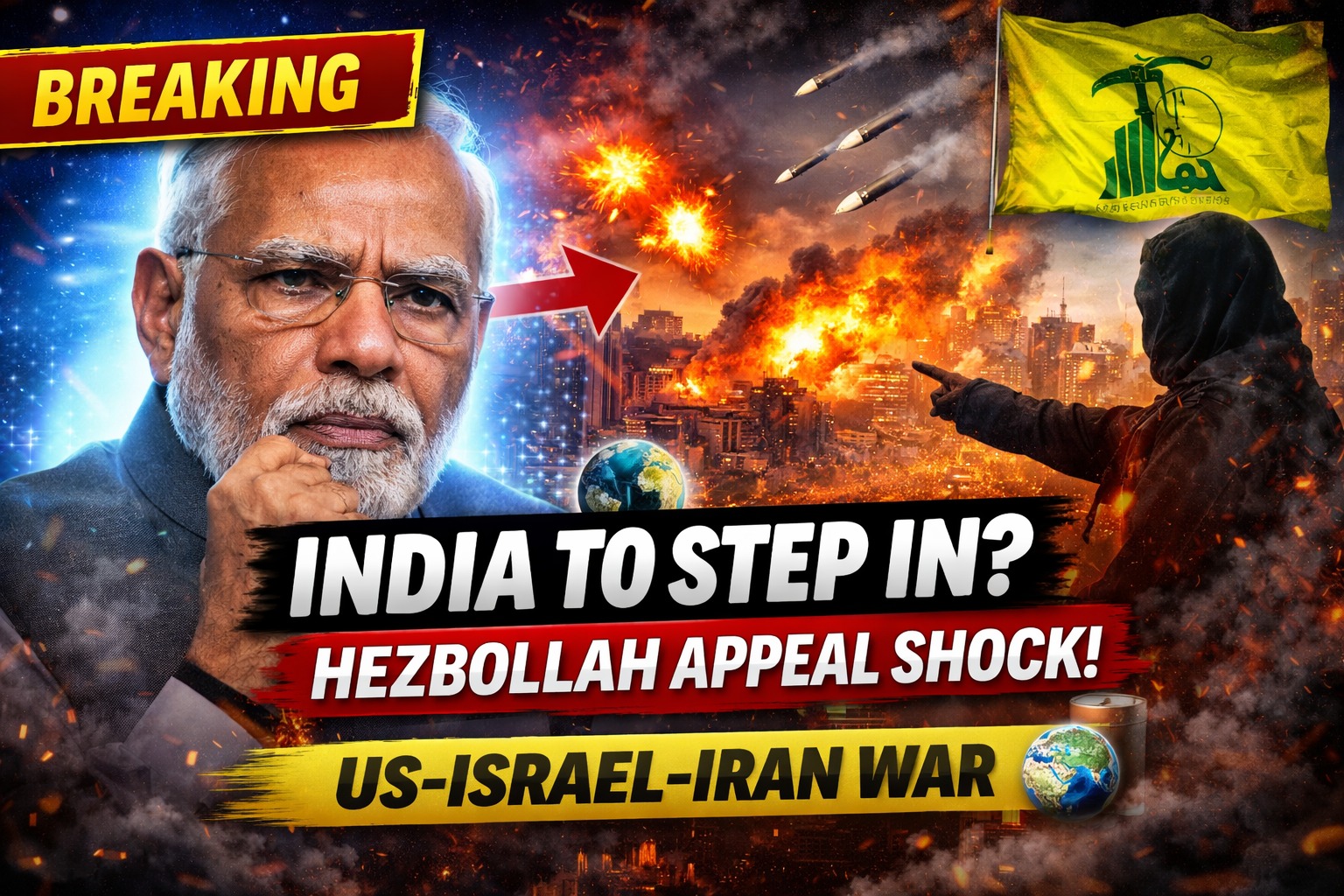 US-Israel-Iran Conflict: Hezbollah Urges India to Intervene in Escalating Lebanon War