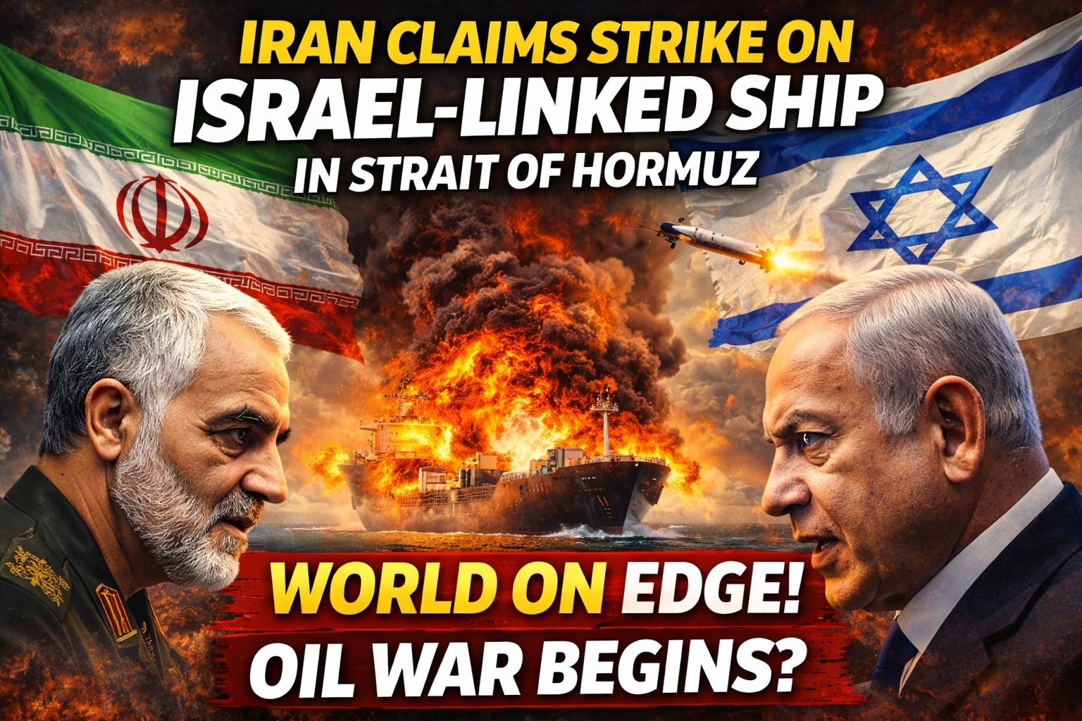Iran claims strike on Israel-linked ship in Strait of Hormuz