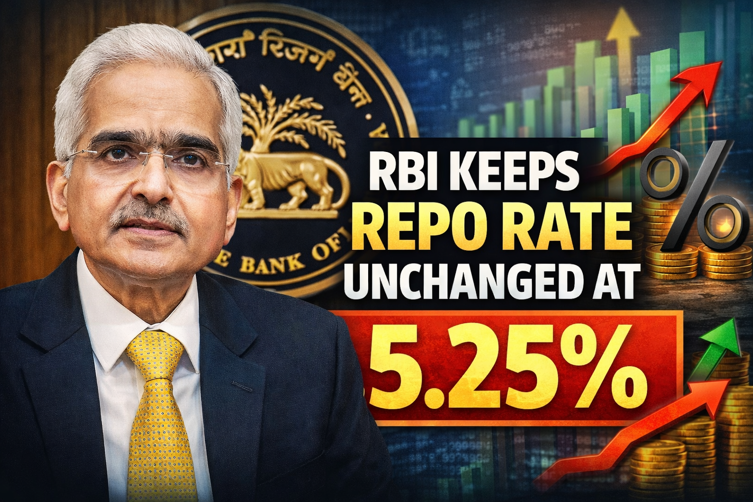 RBI Keeps Repo Rate Unchanged at 5.25%