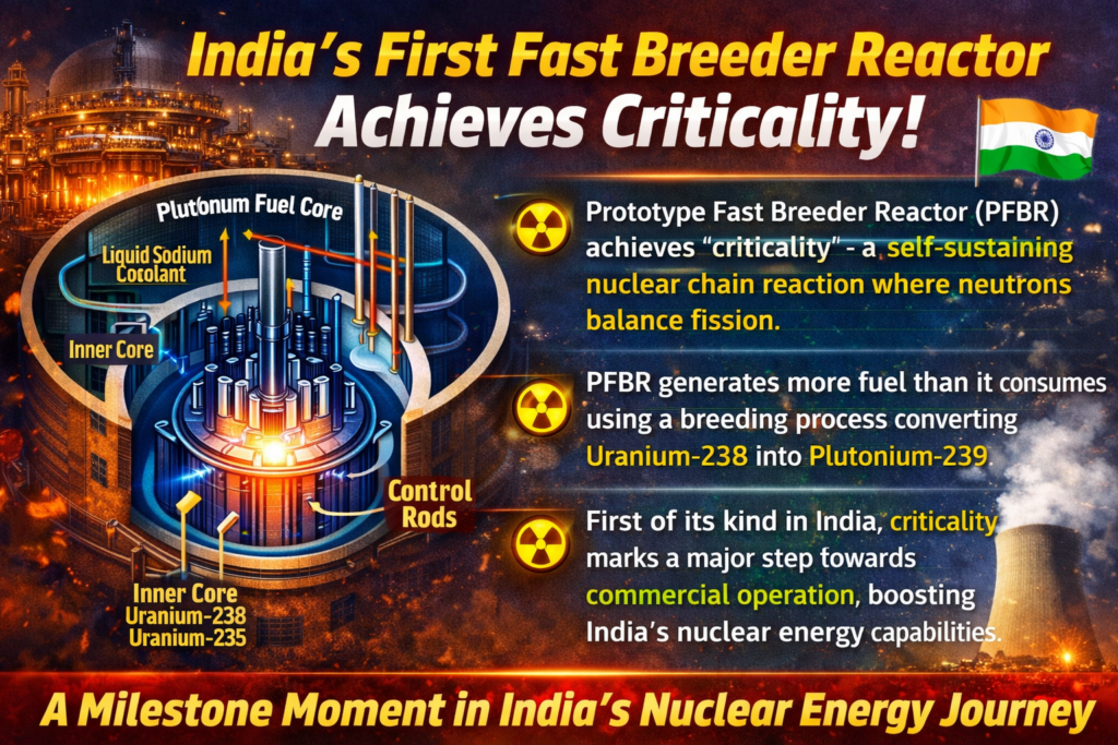 India’s First Prototype Fast Breeder Reactor Achieves Criticality 01