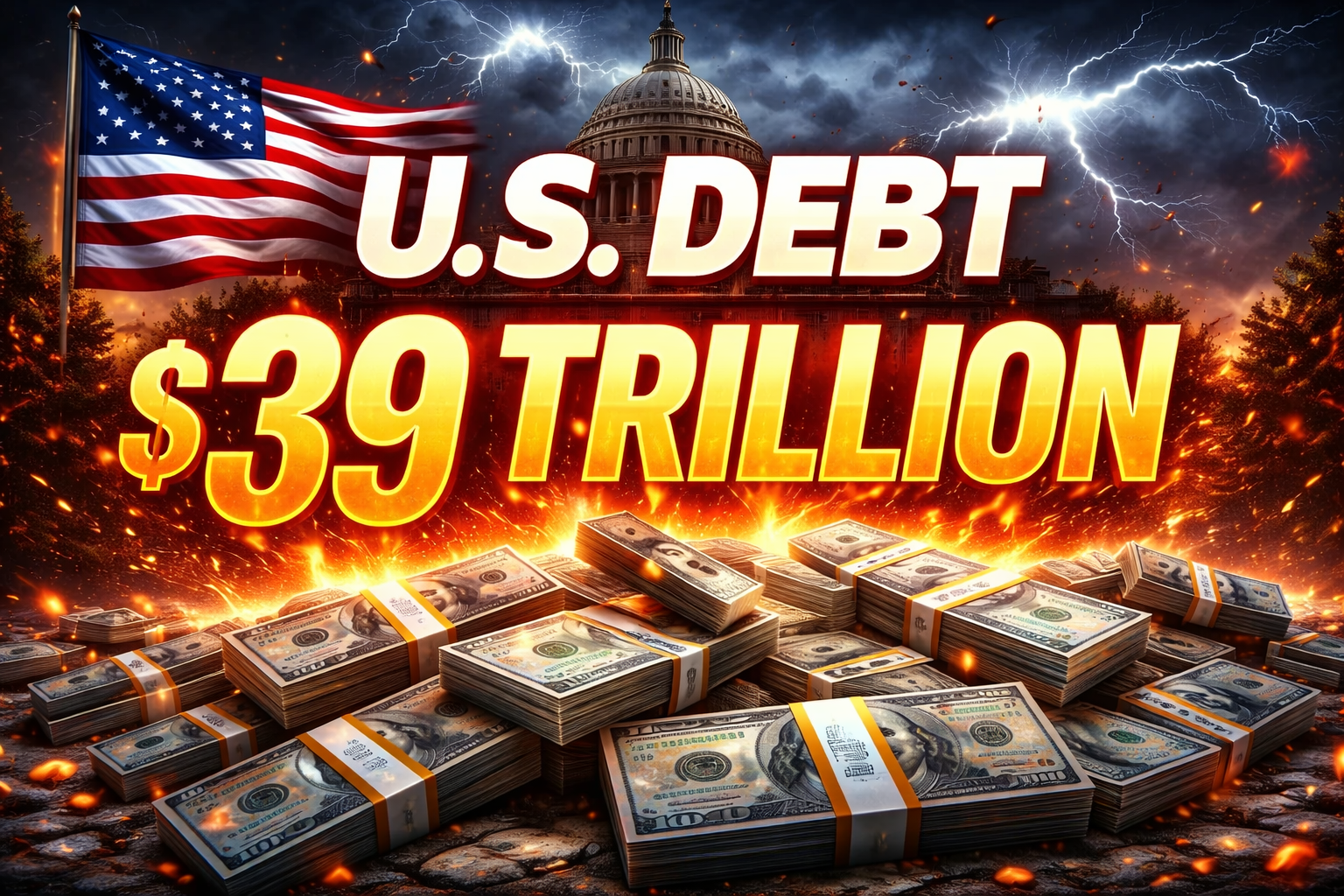 US Debt Hits $39 Trillion