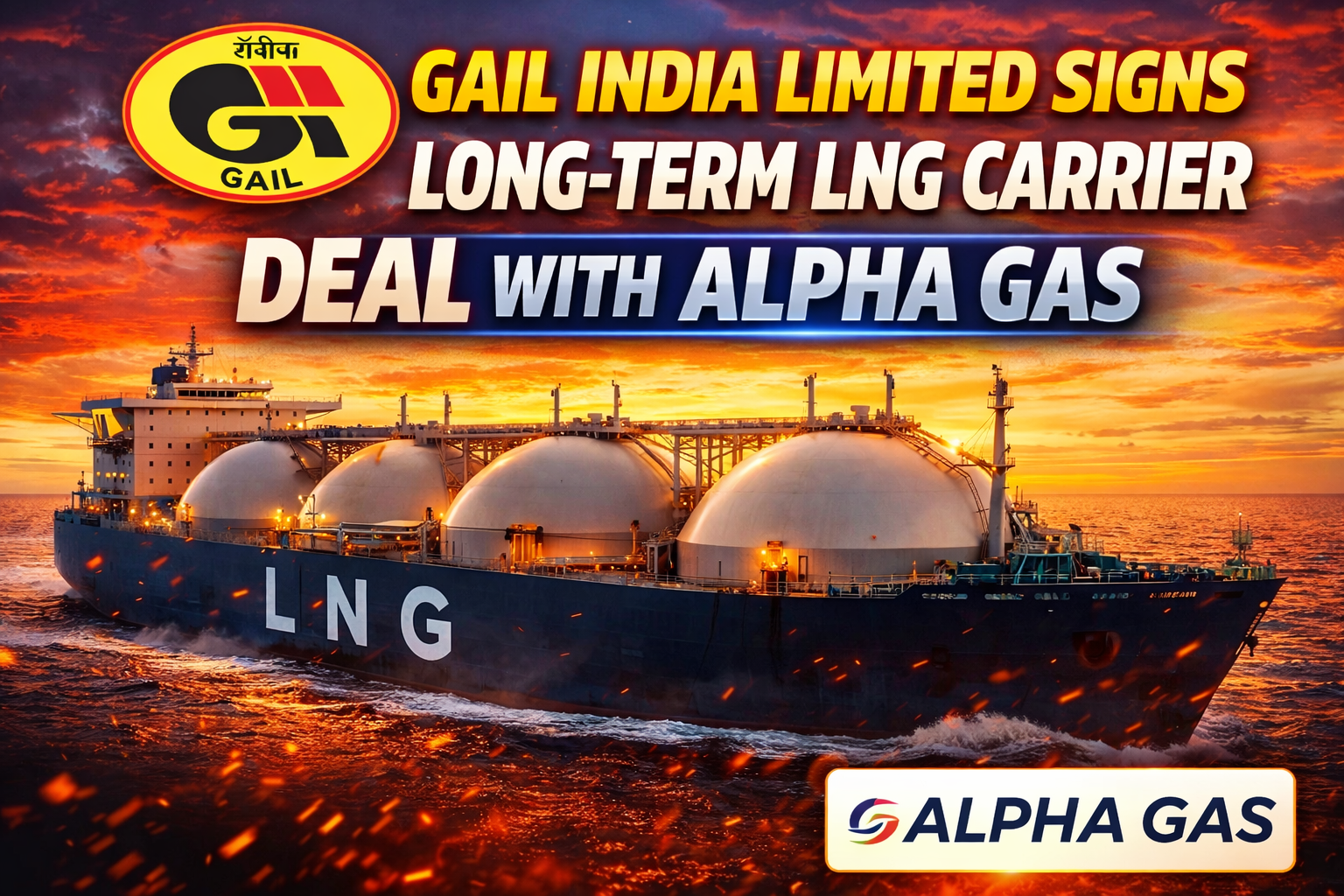 GAIL India Limited Signs Long-Term LNG Carrier Deal with Alpha Gas