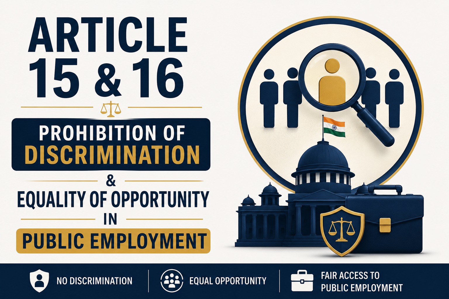 Article 15 & 16 Prohibition of Discrimination & Equality of Opportunity in Public Employment