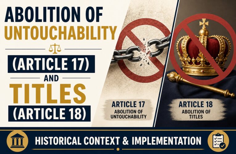 Abolition of Untouchability (Article 17) and Titles (Article 18): Historical Context & Implementation