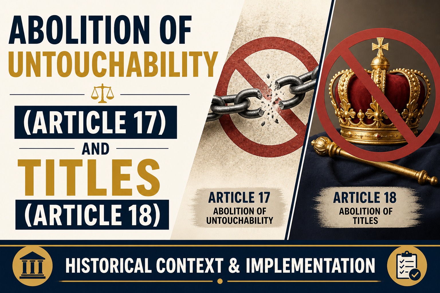 Article 17 and 18, abolition of untouchability