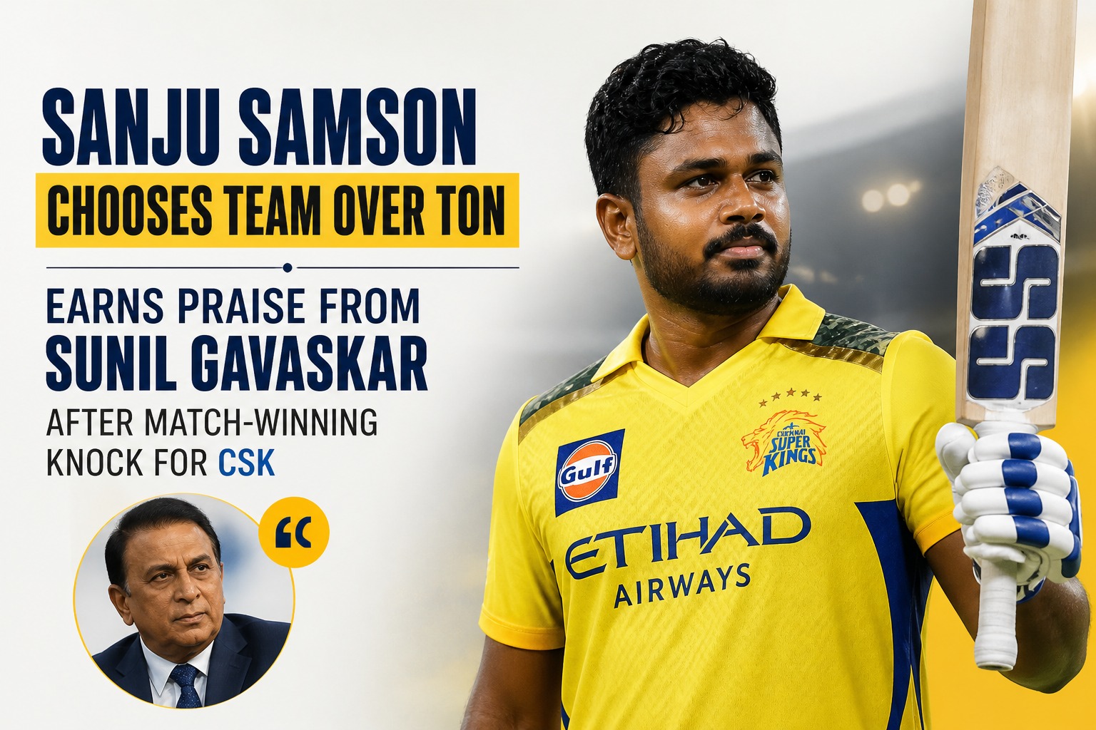Sanju Samson Chooses Team Over Ton