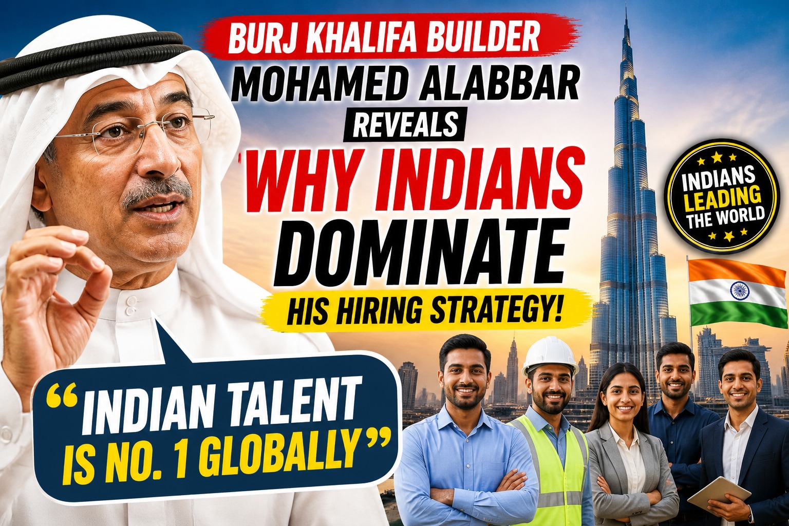 ‘Indian Talent is No. 1 Globally’ Burj Khalifa Builder Mohamed Alabbar Reveals